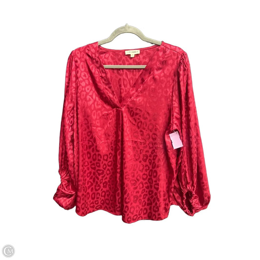 Top Long Sleeve By Ee Some In Leopard Print, Size: M