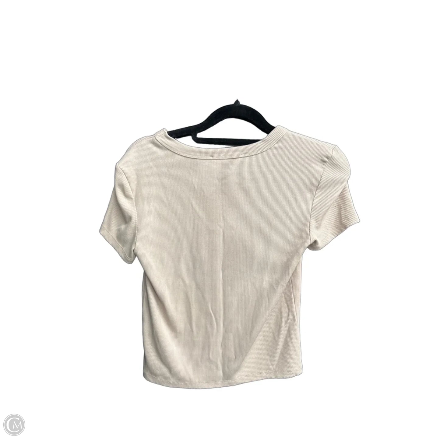 Top Short Sleeve By Clothes Mentor In Beige, Size: S