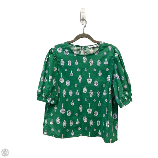 Top Short Sleeve By Michelle Mcdowell In Green, Size: L