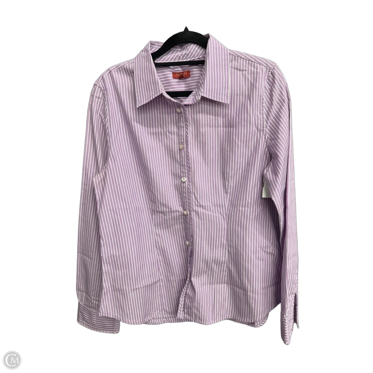 Top Long Sleeve By Talbots In Striped Pattern, Size: M