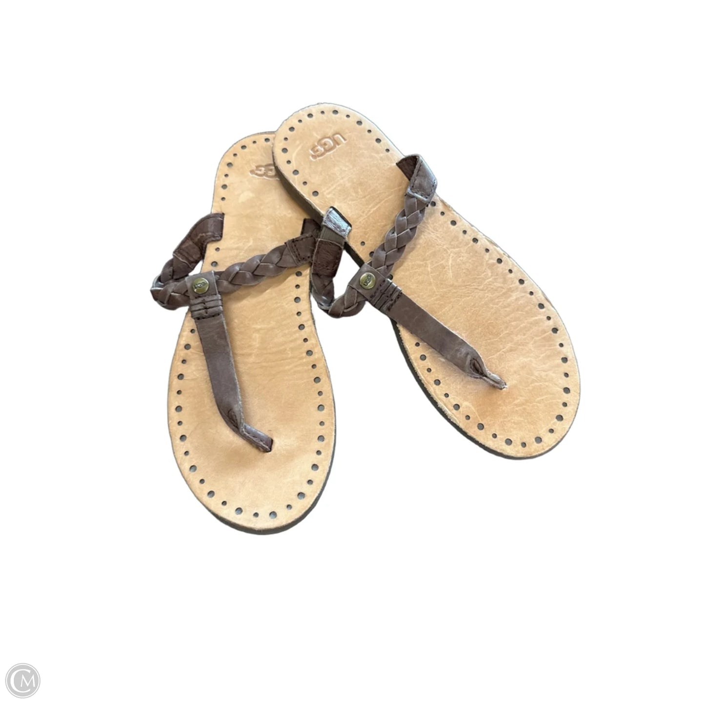 Sandals Designer By Ugg In Brown, Size: 8