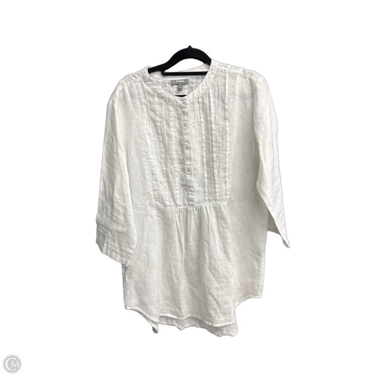 Top Long Sleeve Designer By Neiman Marcus In White, Size: M