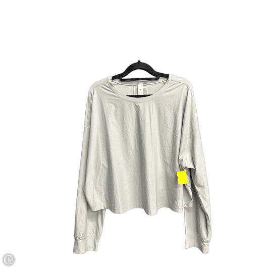 Athletic Top Long Sleeve Crewneck By Lululemon In Grey, Size: Xl