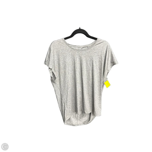 Athletic Top Short Sleeve By Lululemon In Grey, Size: M
