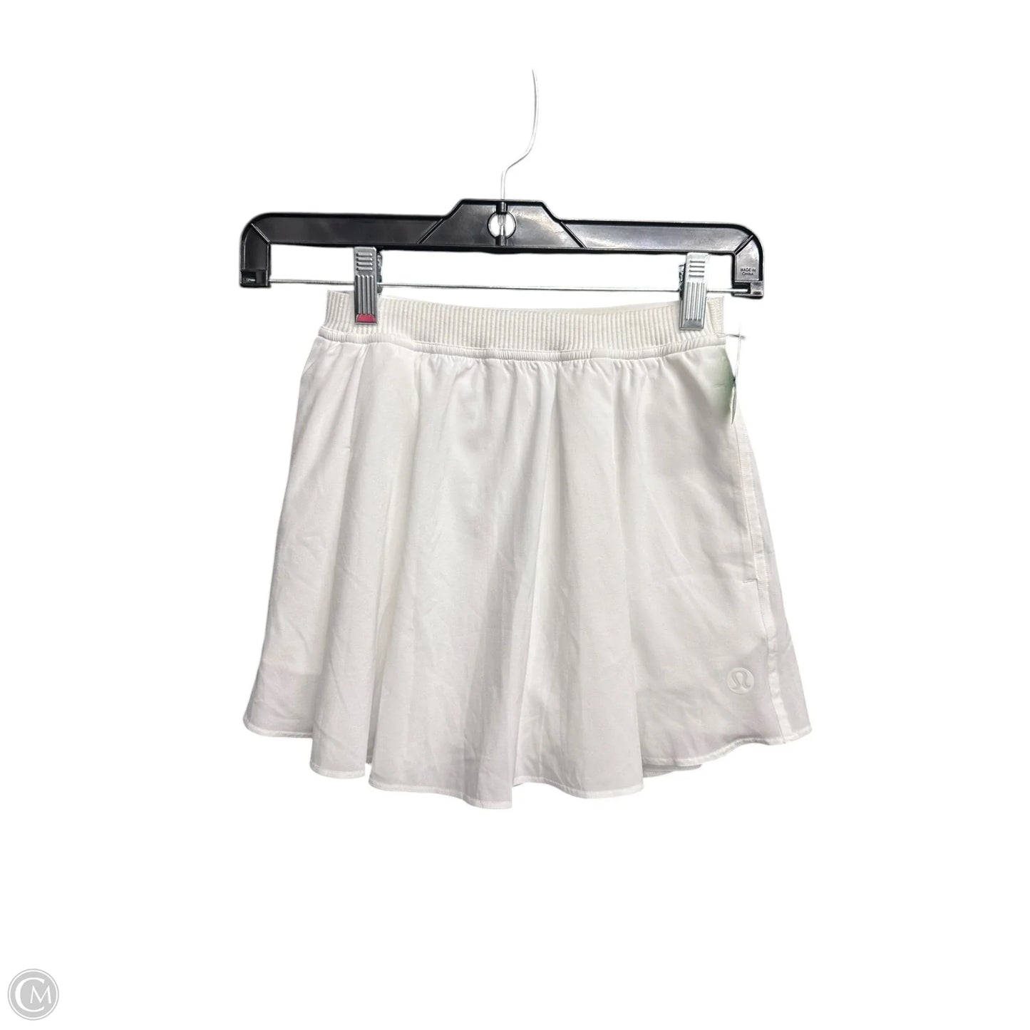 Athletic Skirt By Lululemon In White, Size: 0