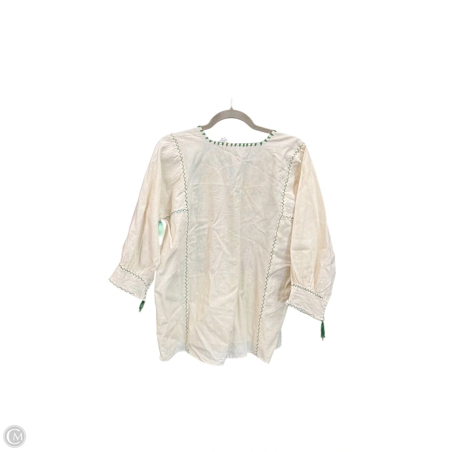 Top Long Sleeve By Clothes Mentor In Cream, Size: M