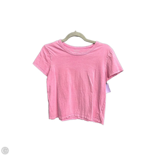 Top Short Sleeve By American Eagle In Pink, Size: M
