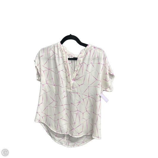 Top Short Sleeve By Apt 9 In Purple & White, Size: Xs