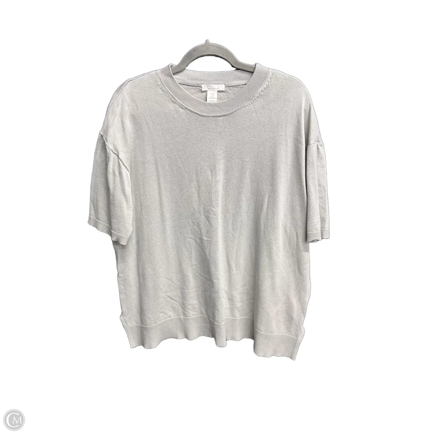 Top Short Sleeve By H&m In Grey, Size: M