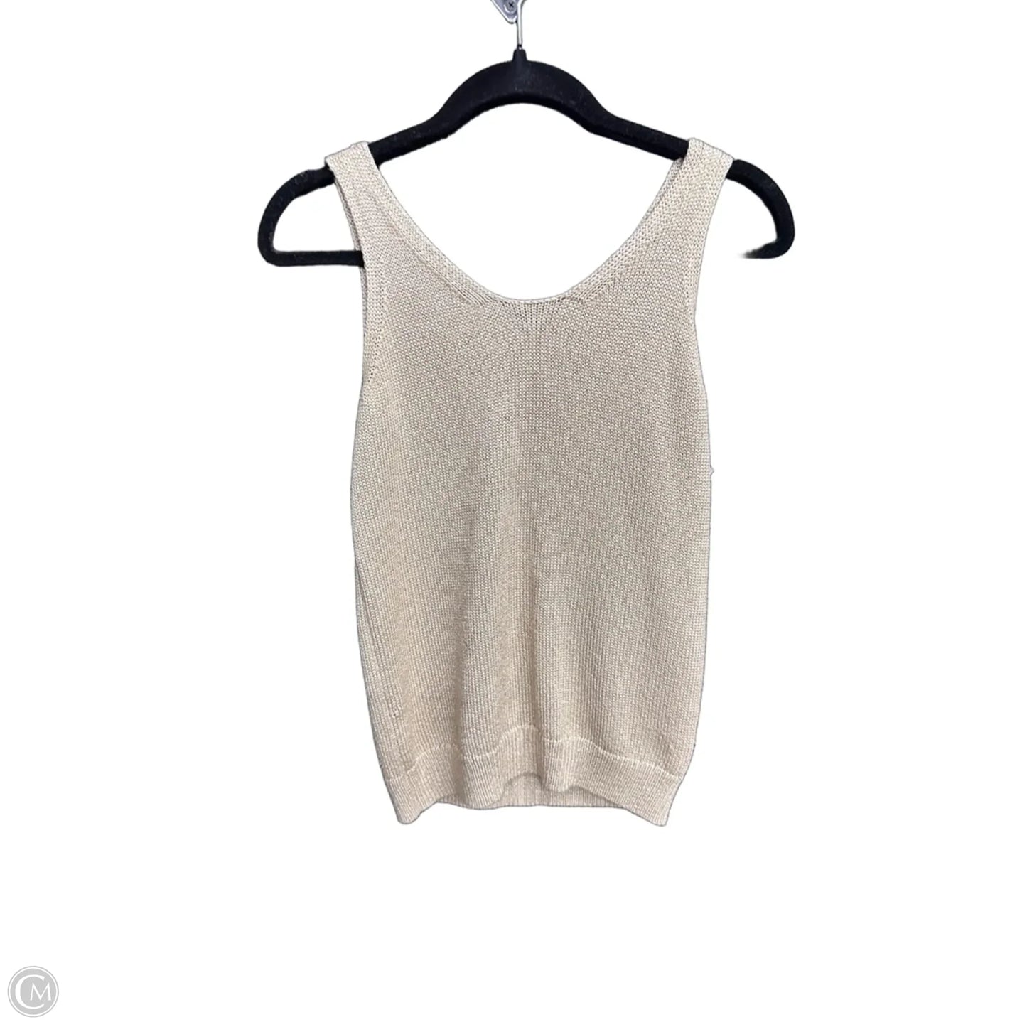 Top Sleeveless By Loft In Gold, Size: Xs