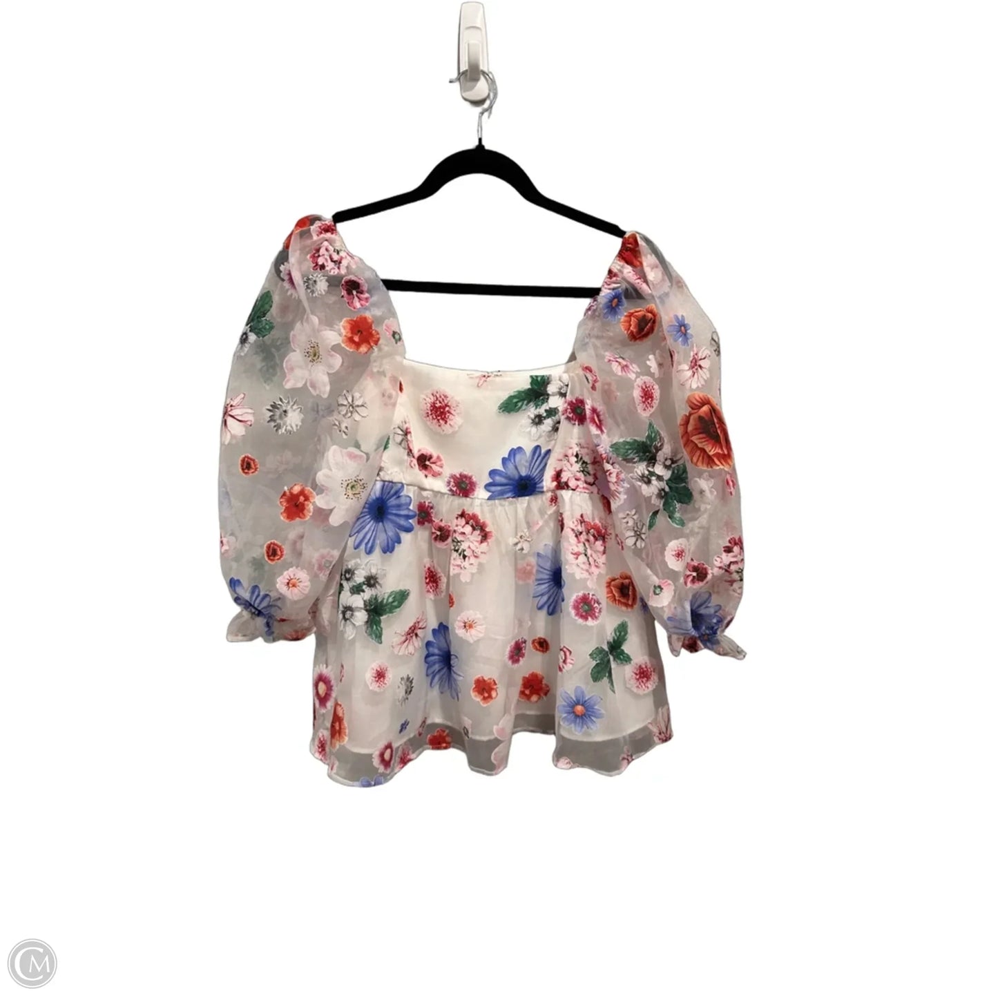 Top 3/4 Sleeve By Storia In White, Size: M