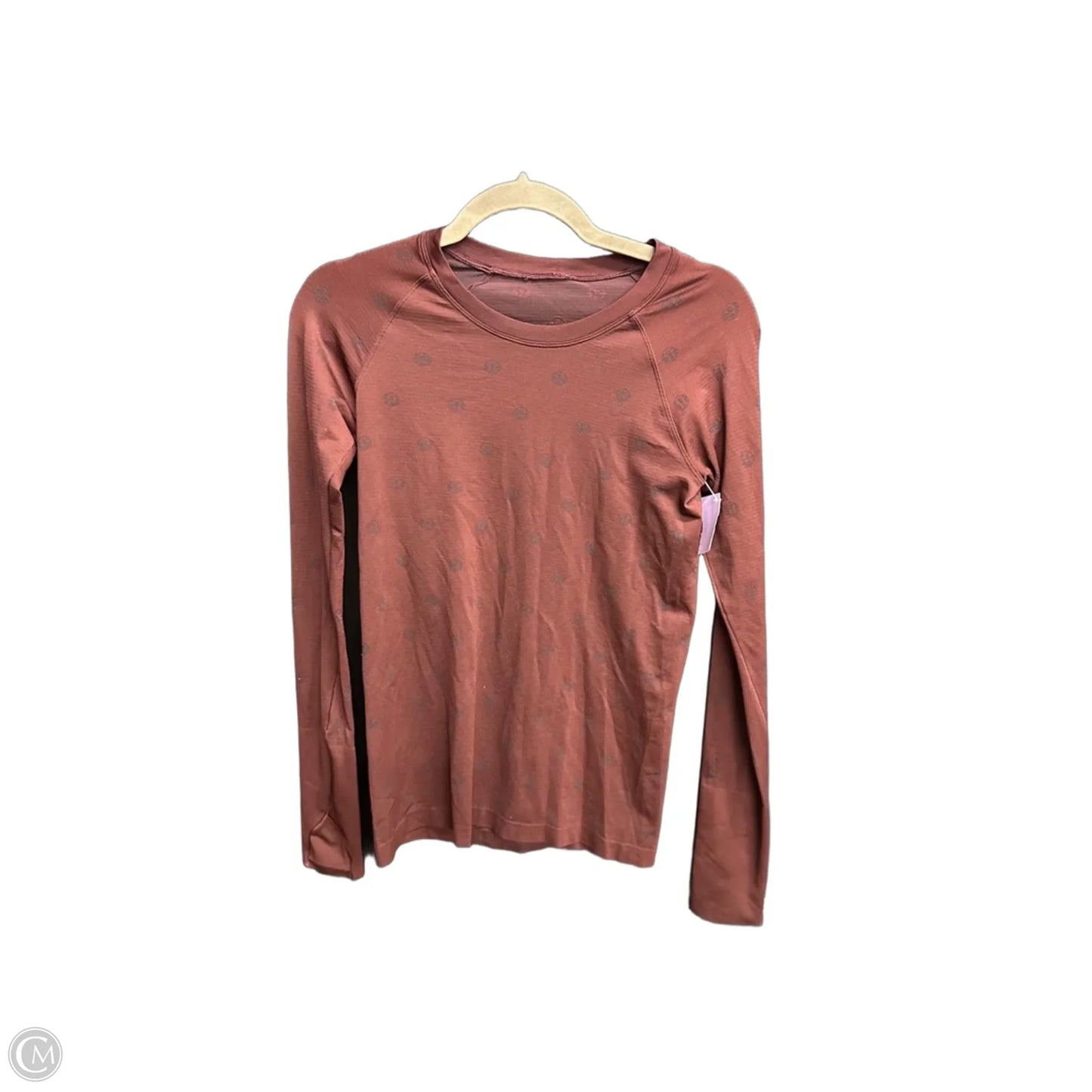 Athletic Top Long Sleeve Crewneck By Lululemon In Maroon, Size: S