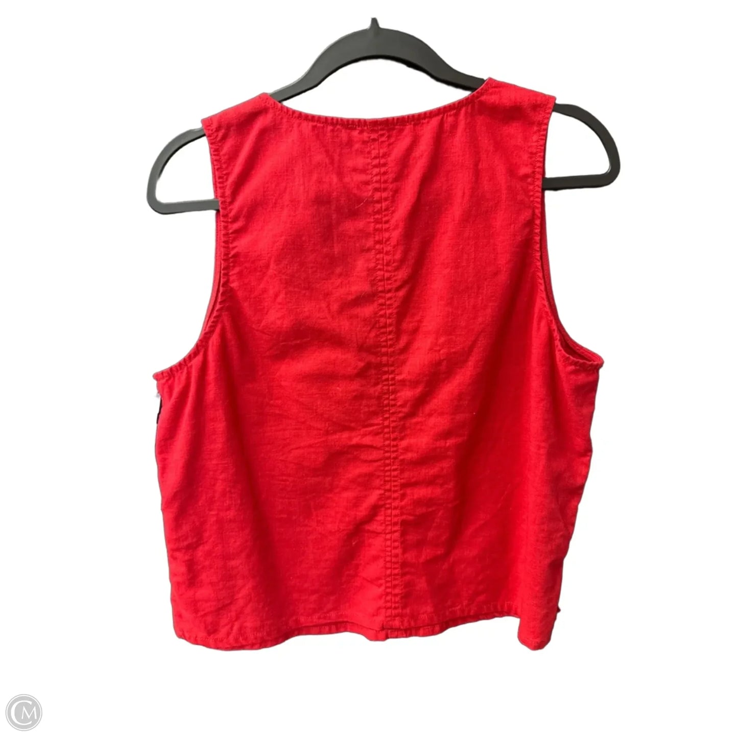 Top Sleeveless By Michael Stars In Red, Size: L