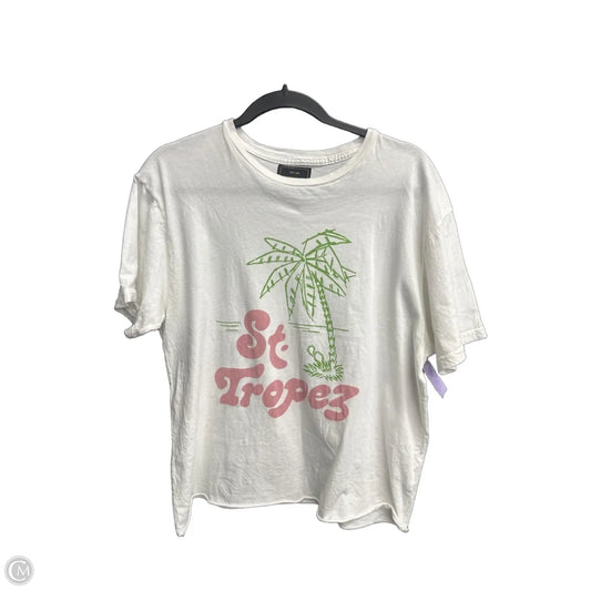 Top Short Sleeve By Clothes Mentor In White, Size: L