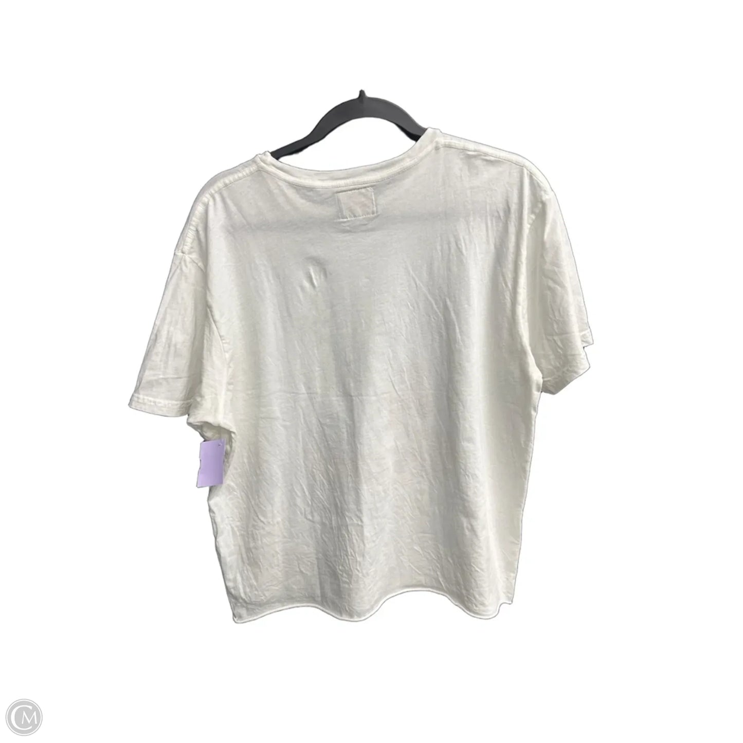 Top Short Sleeve By Clothes Mentor In White, Size: L