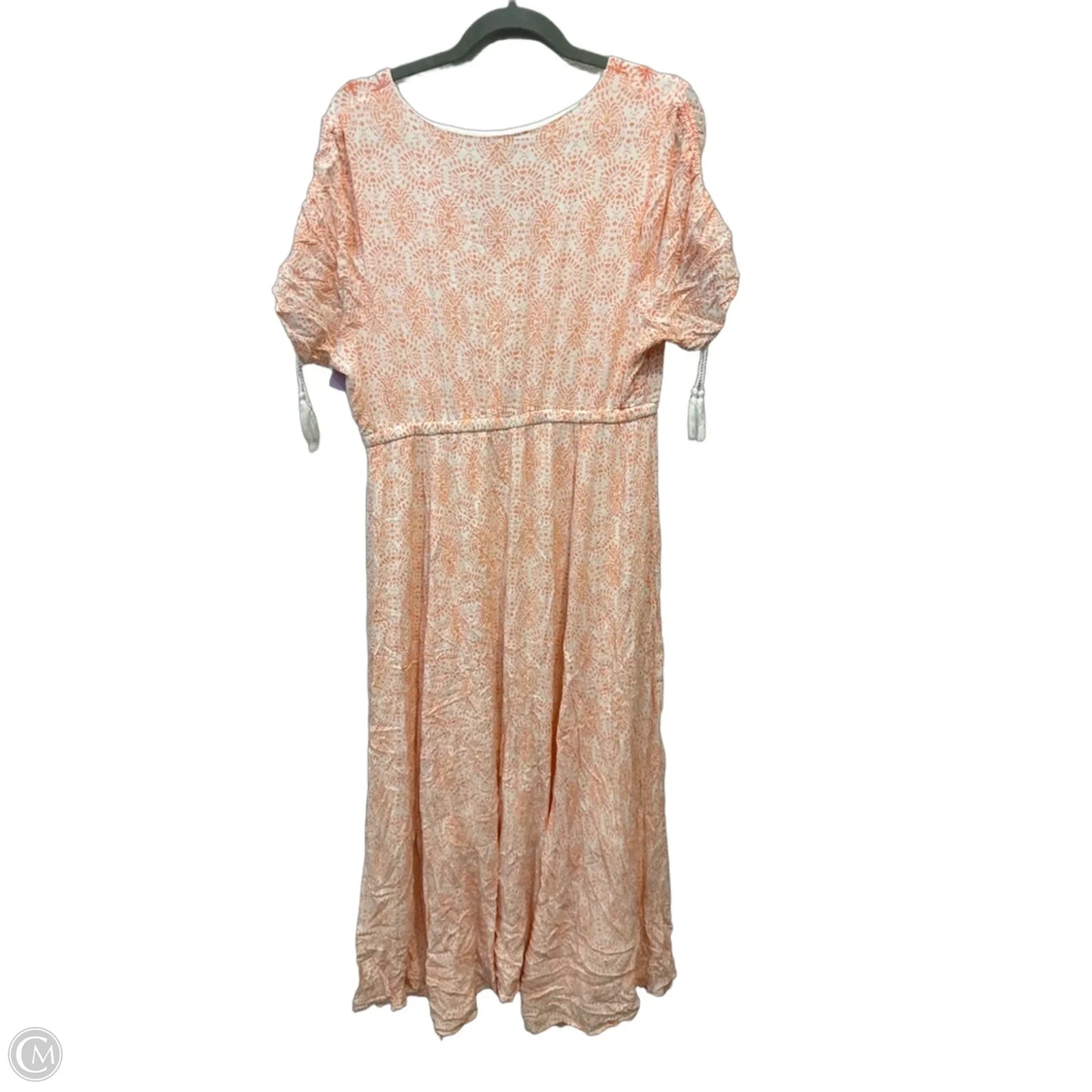 Dress Casual Maxi By Torrid In Orange & White, Size: L