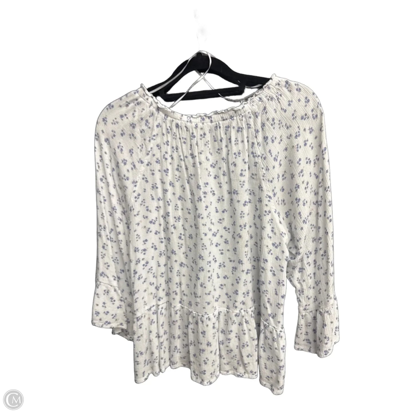 Top 3/4 Sleeve By Hippie Rose In White, Size: M