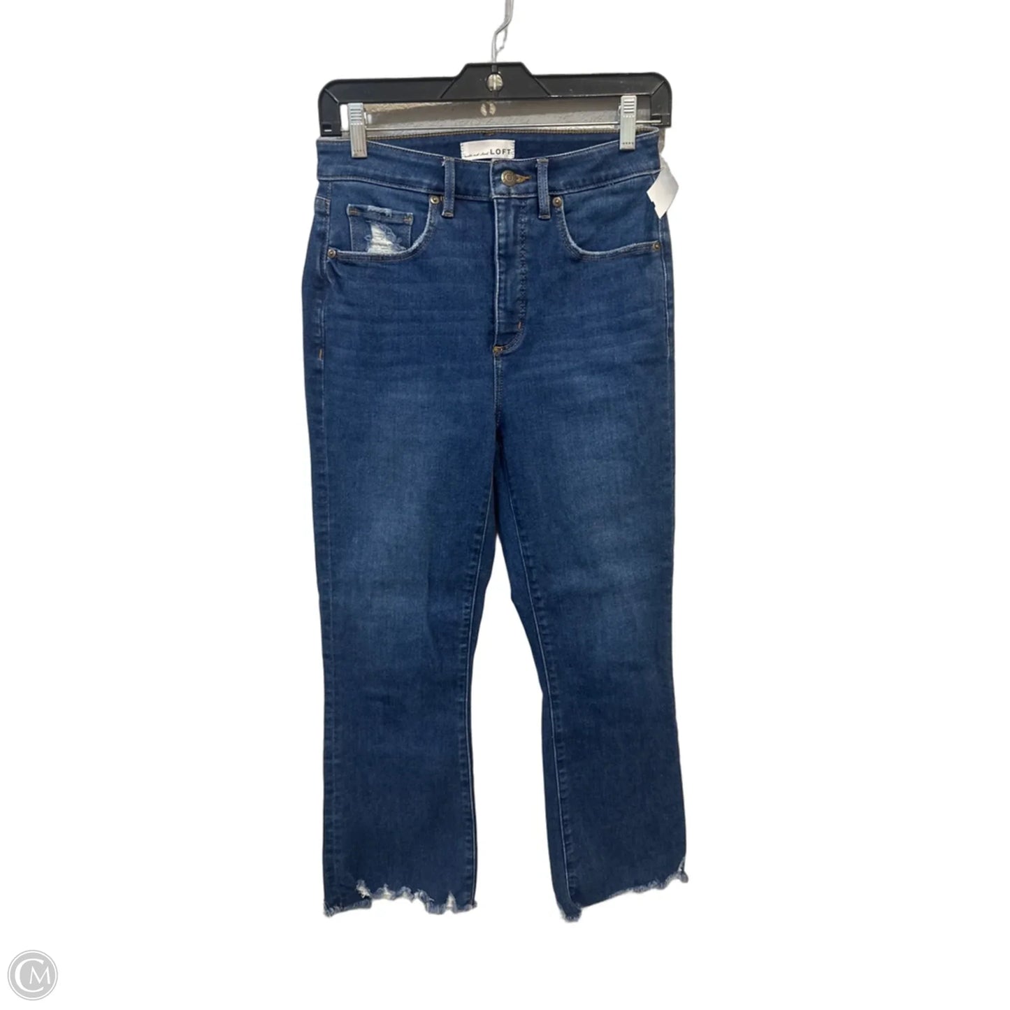 Jeans Cropped By Loft In Blue Denim, Size: 6