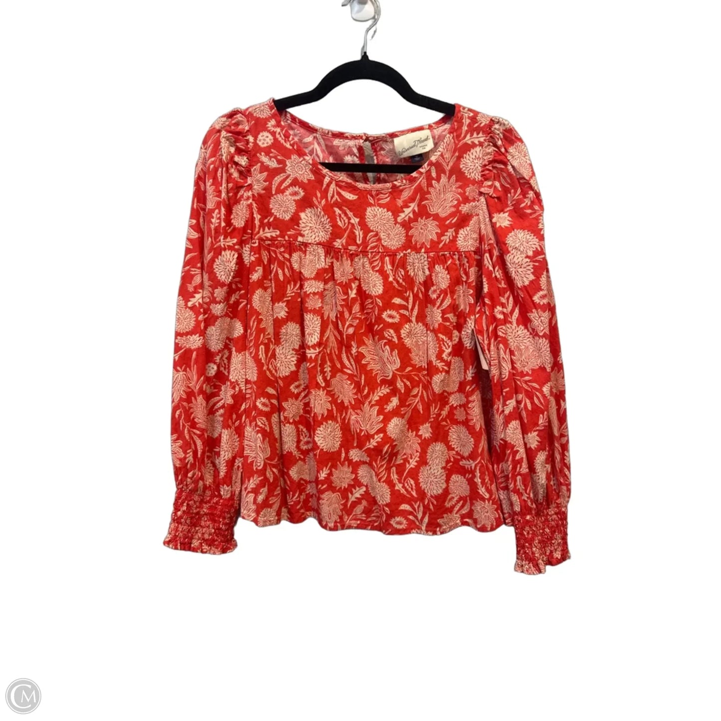 Top Long Sleeve By Universal Thread In Red, Size: M