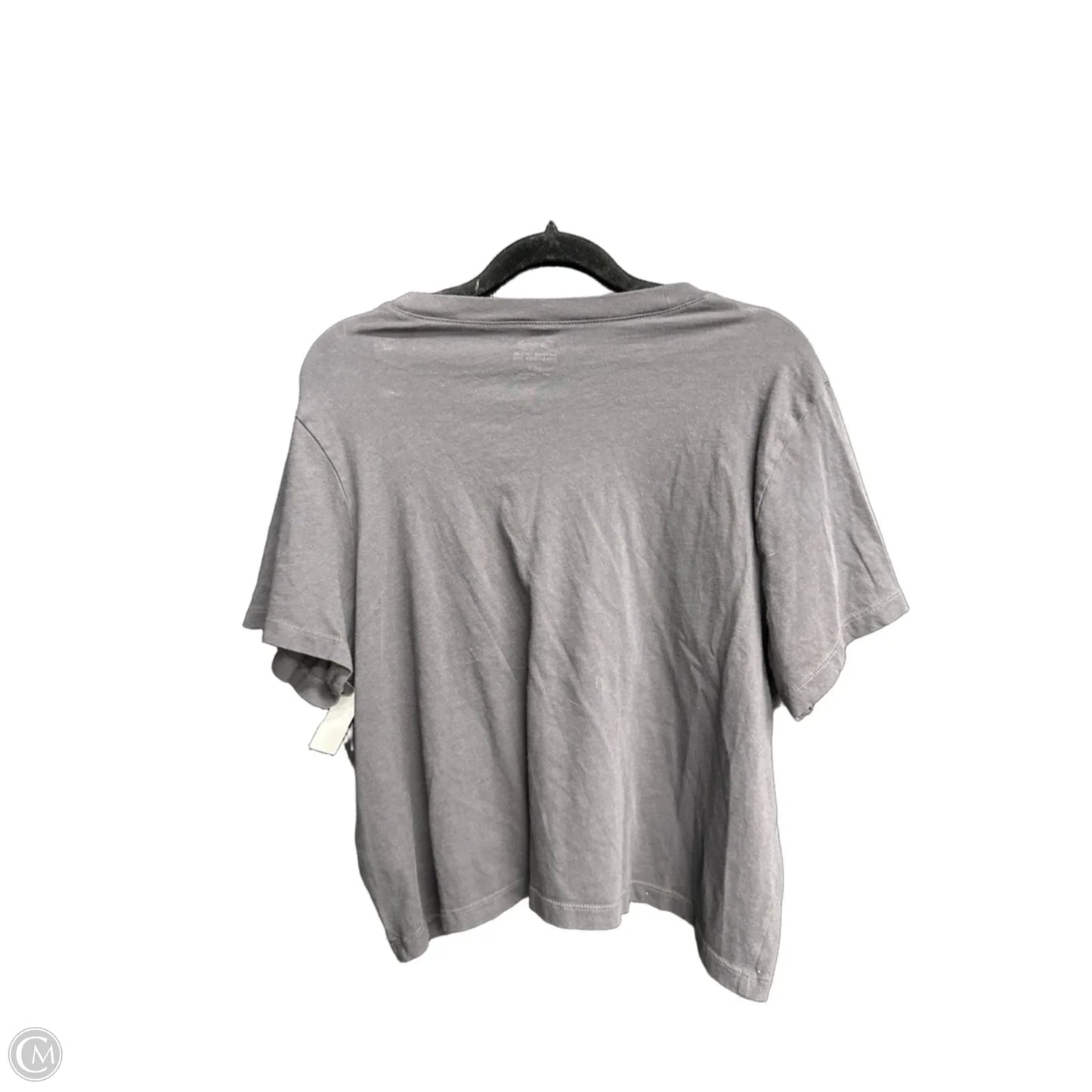 Top Short Sleeve By Madewell In Grey, Size: L