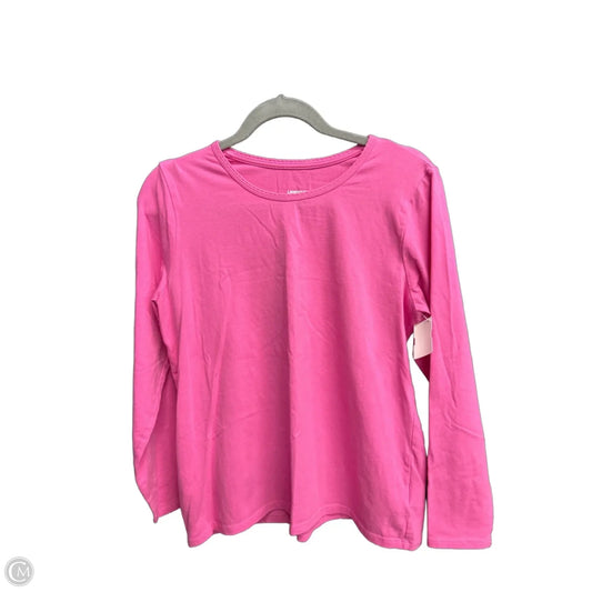 Top Long Sleeve By Lands End In Pink, Size: M