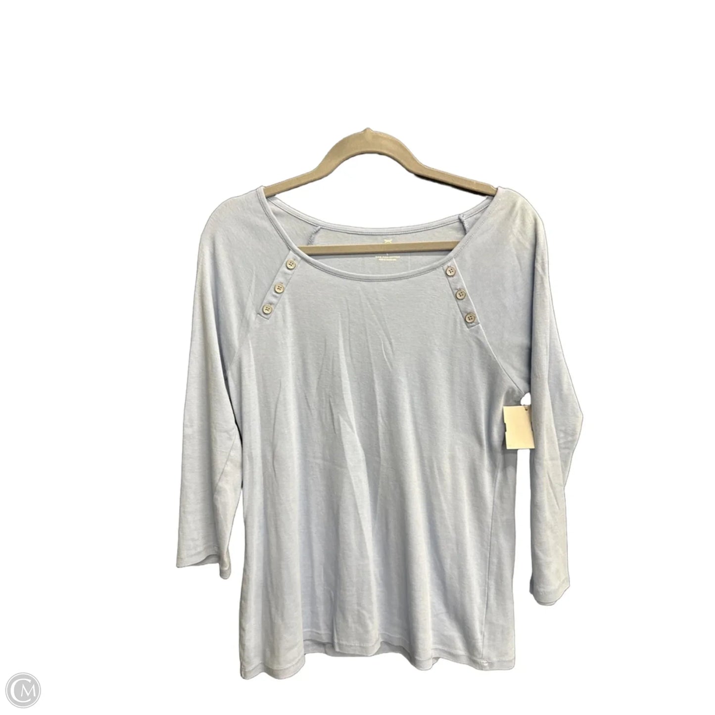 Top Long Sleeve By Talbots In Blue, Size: L