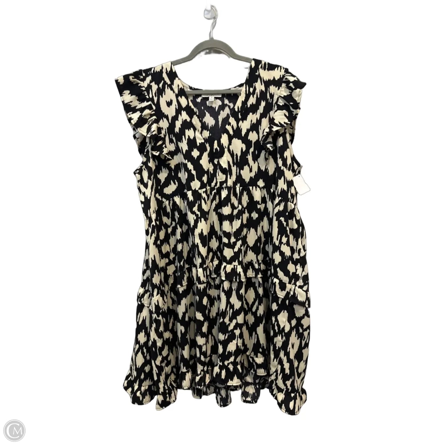 Dress Casual Midi By Umgee In Black & Cream, Size: Xl