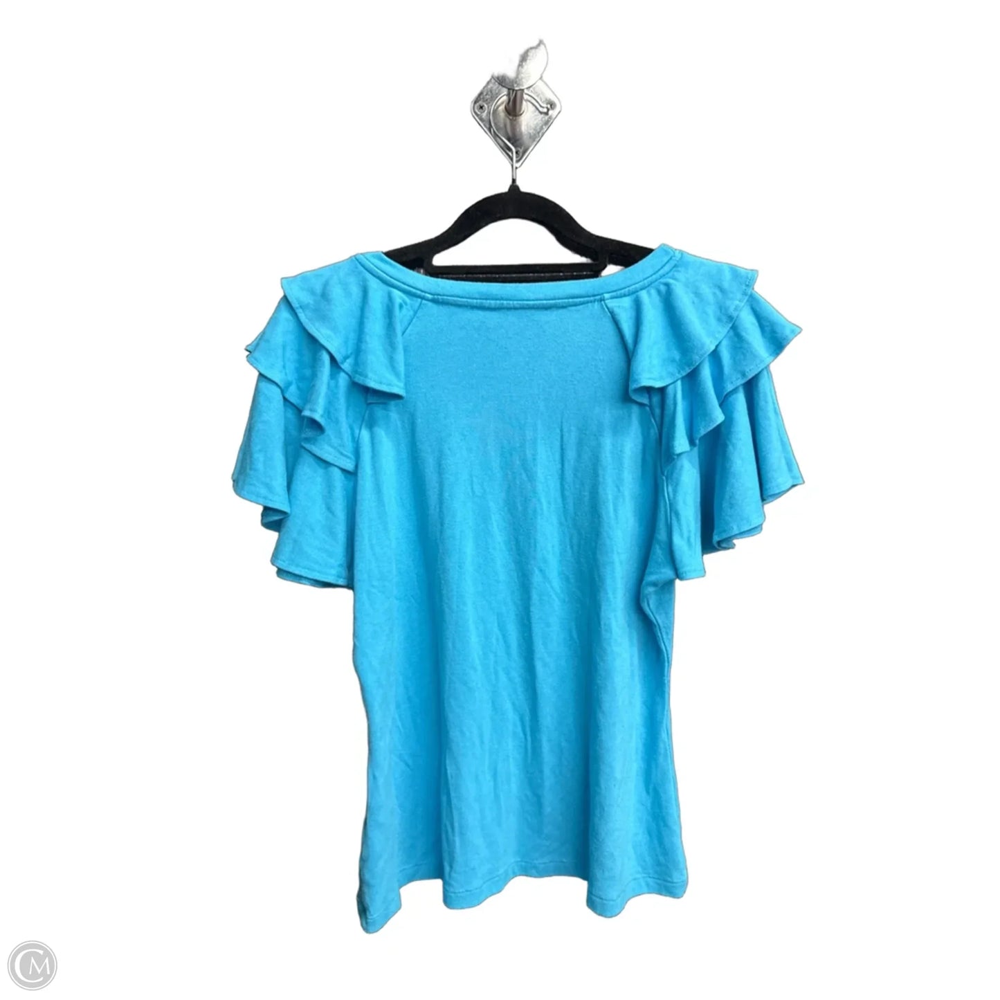 Top Short Sleeve By English Factory In Blue, Size: S