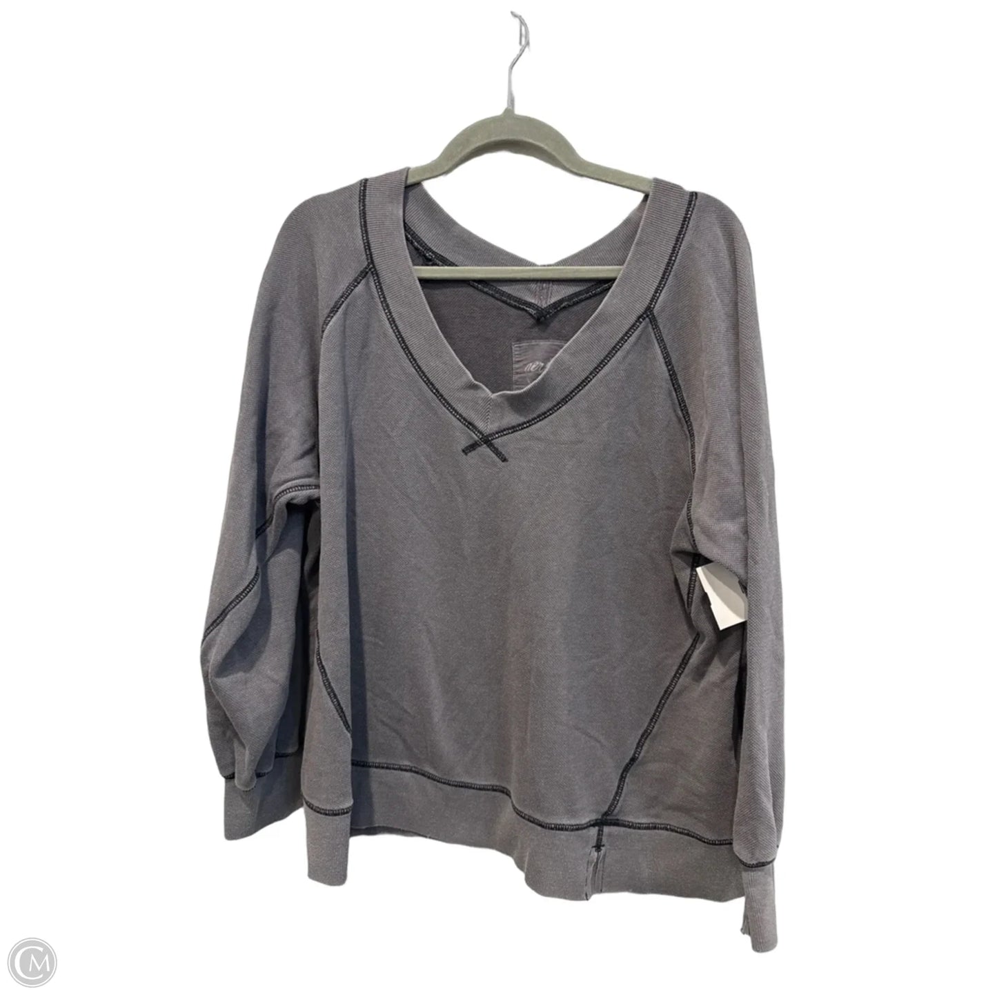 Sweatshirt Crewneck By Aerie In Grey, Size: M