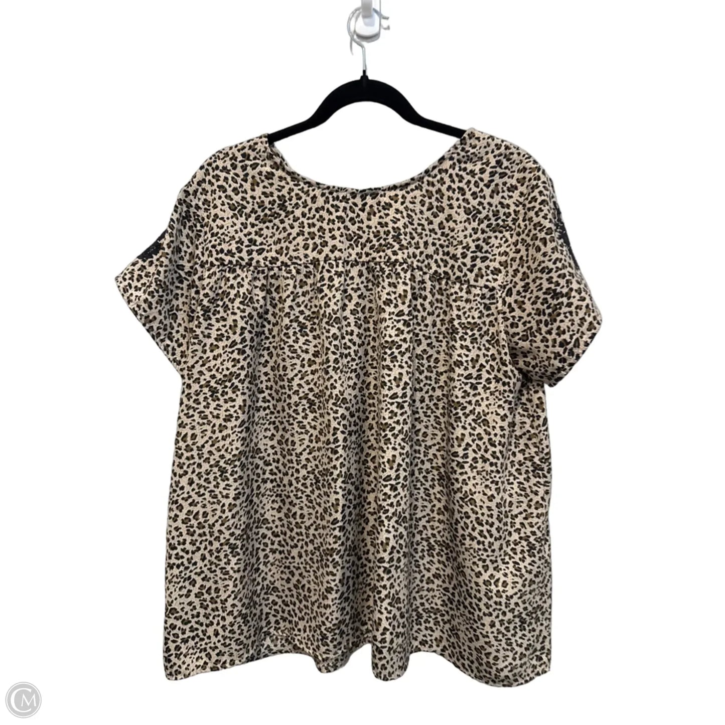 Top Short Sleeve By See And Be Seen In Leopard Print, Size: L