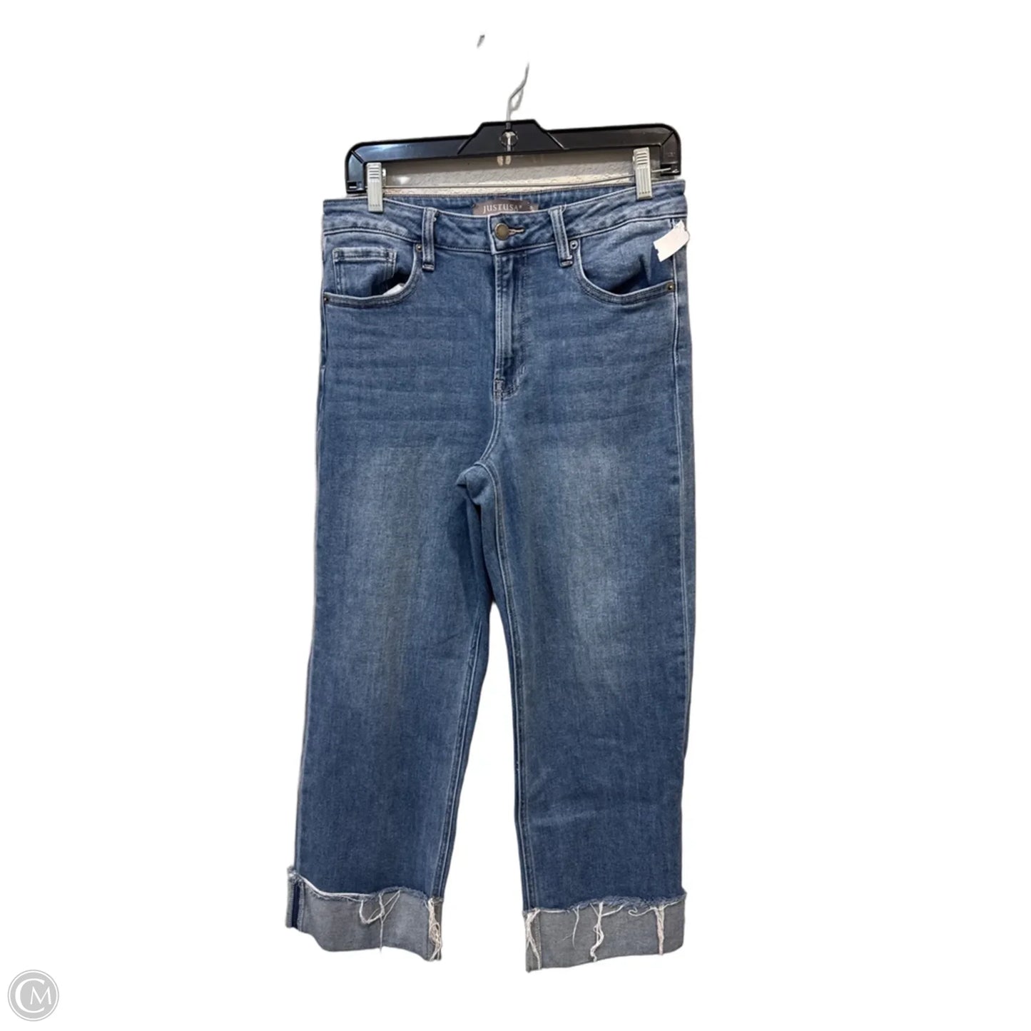 Jeans Wide Leg By Just Usa In Blue Denim, Size: 8