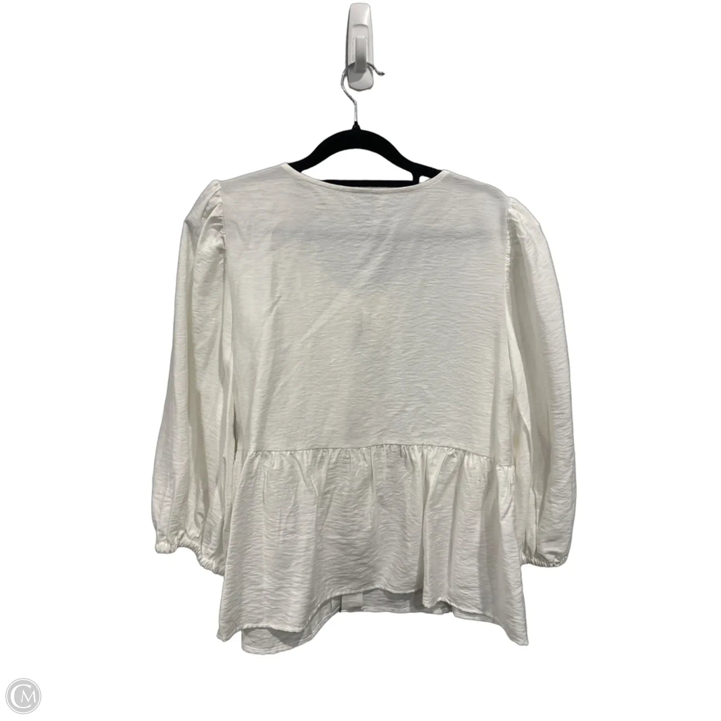 Top Long Sleeve By A New Day In White, Size: M