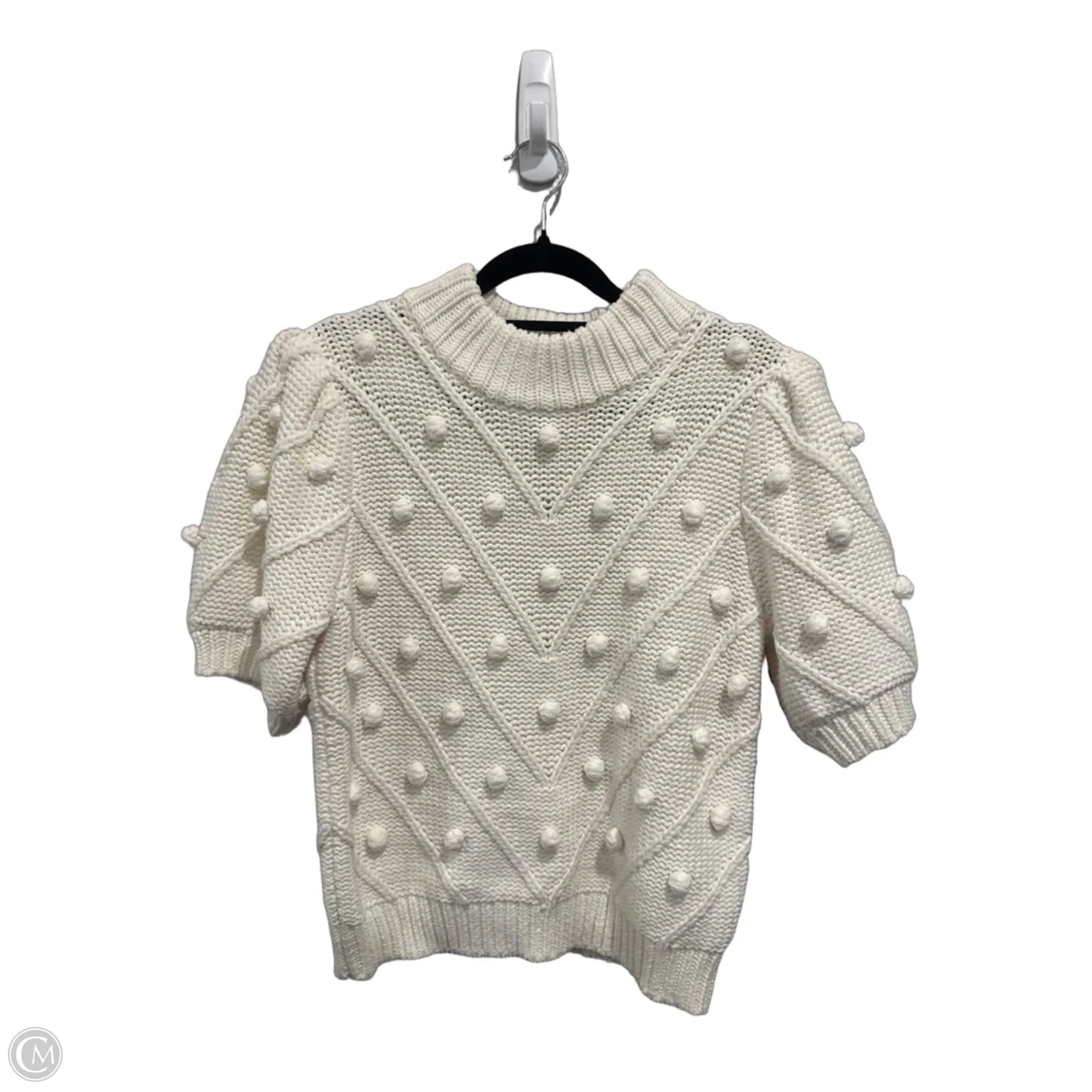 Sweater Short Sleeve By English Factory In White, Size: S