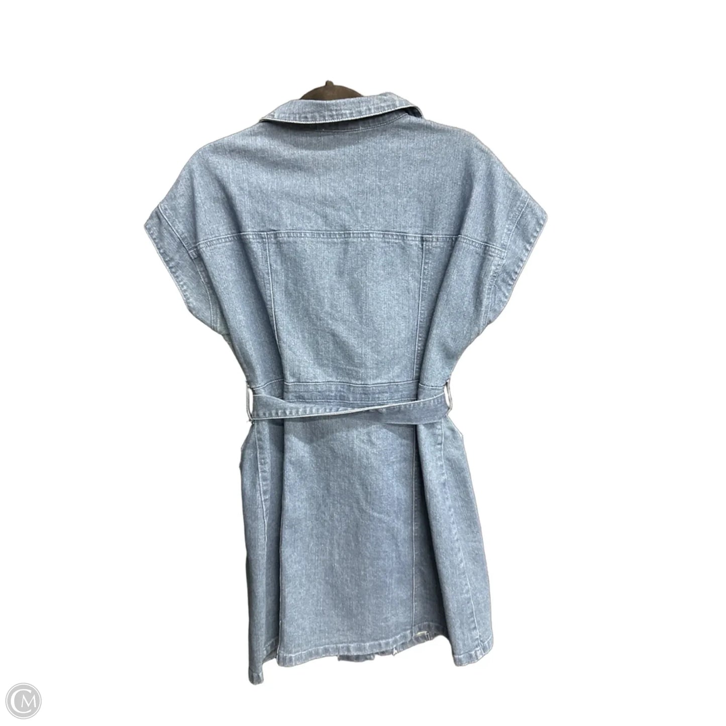 Dress Casual Midi By Peach Love Cream California In Blue Denim, Size: M