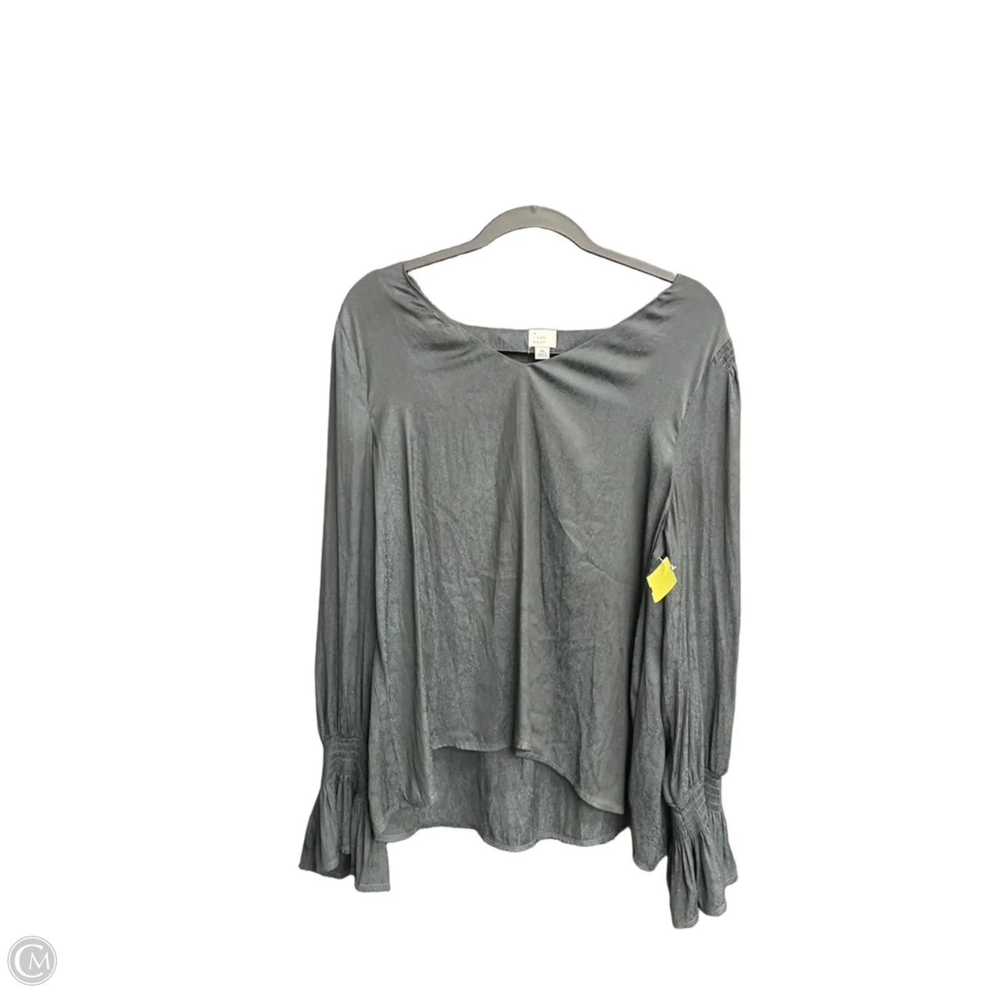 Top Long Sleeve By A New Day In Grey, Size: Xl