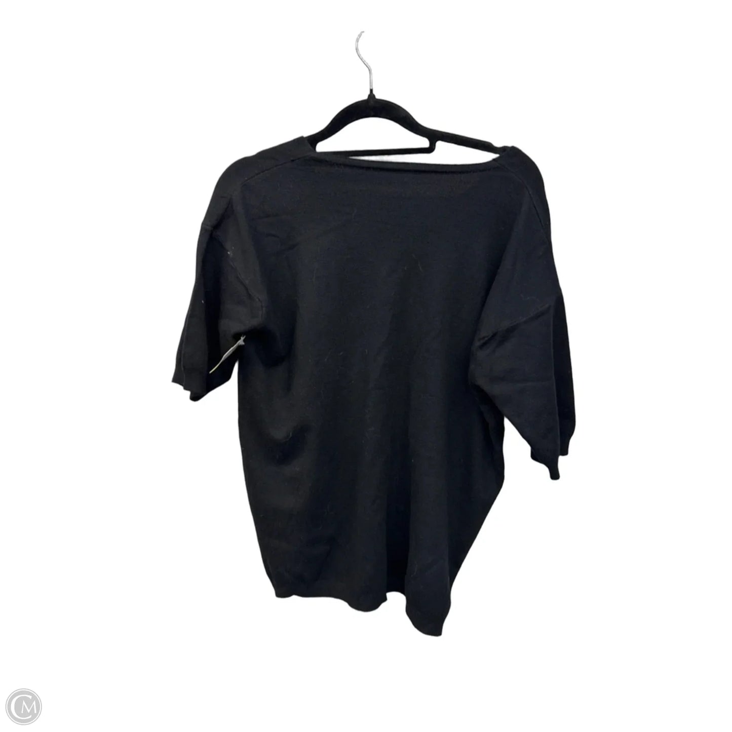 Sweater Short Sleeve By Clothes Mentor In Black, Size: M