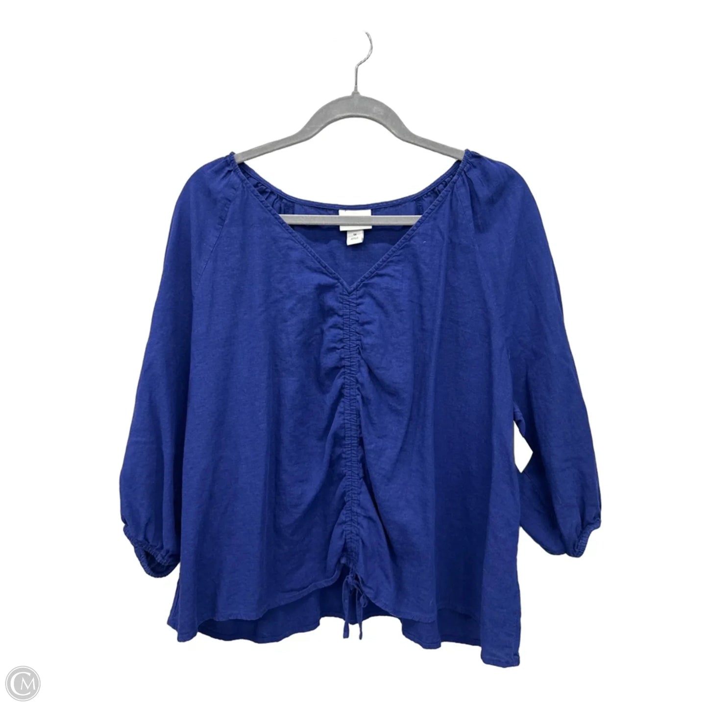Top Long Sleeve By Ava & Viv In Blue, Size: Xl