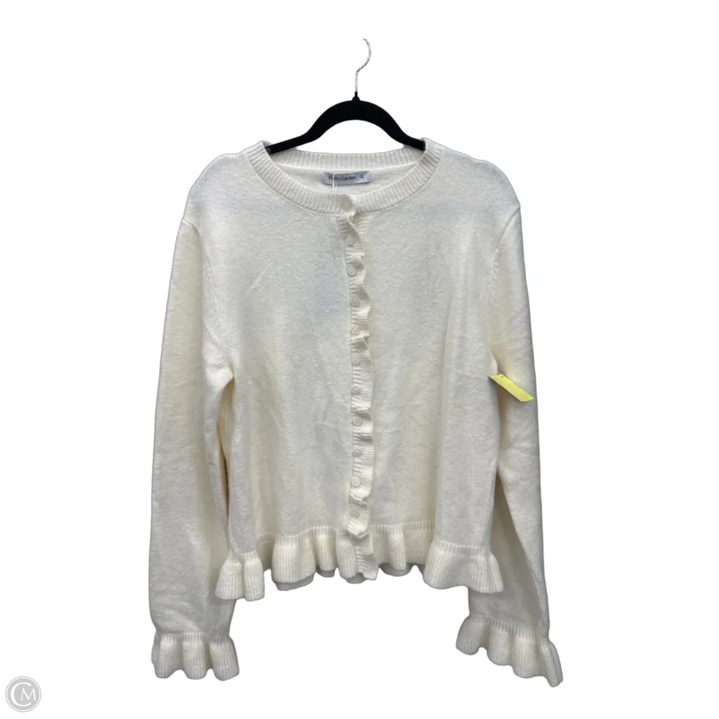 Cardigan By Prettygarden In Cream, Size: Xl