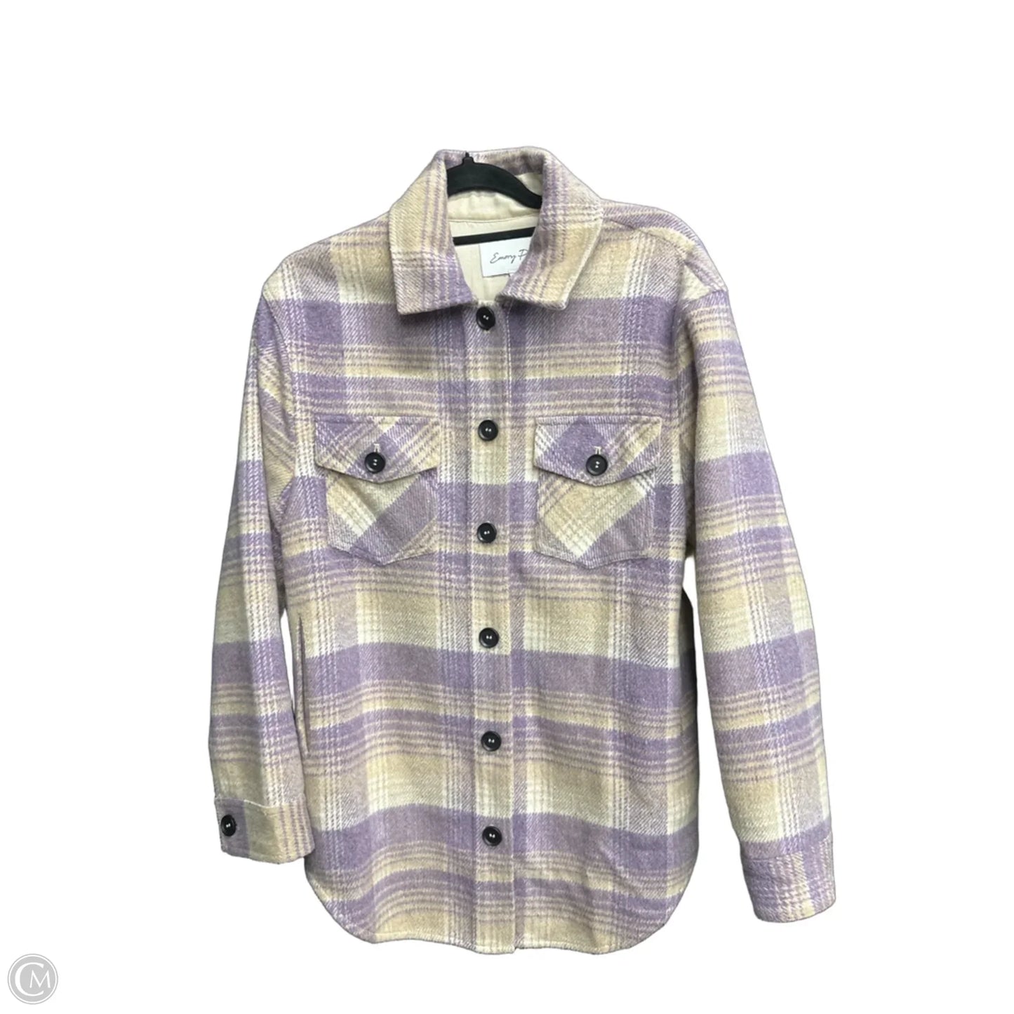 Jacket Faux Fur & Sherpa By Emory Park In Plaid Pattern, Size: S