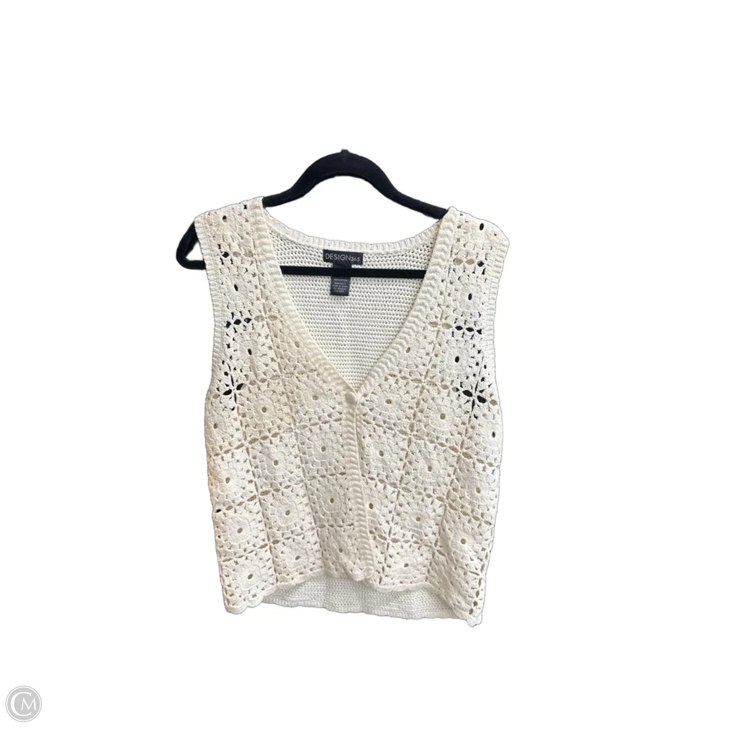 Sweater Short Sleeve By Clothes Mentor In Cream, Size: M