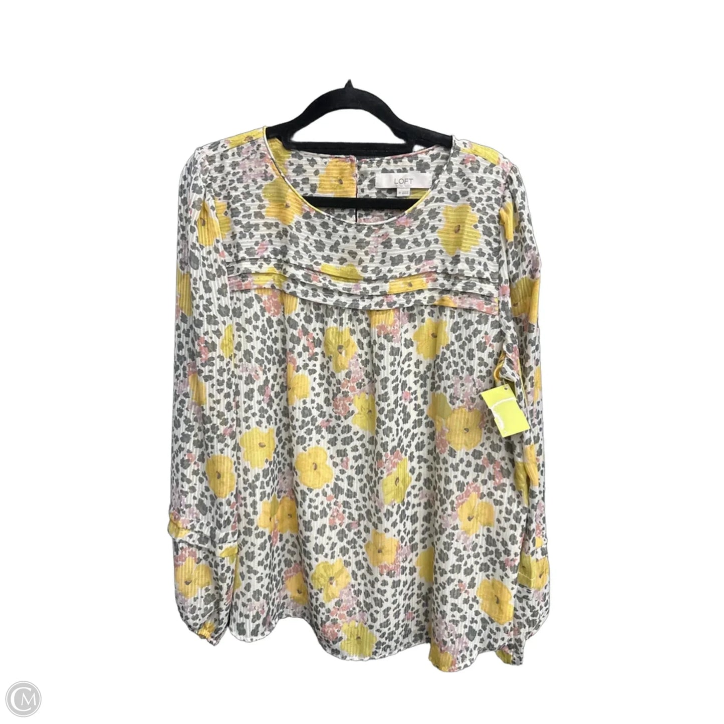 Top Long Sleeve By Loft In Leopard Print, Size: M