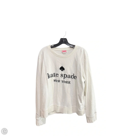 Sweater Designer By Kate Spade In White, Size: Xl
