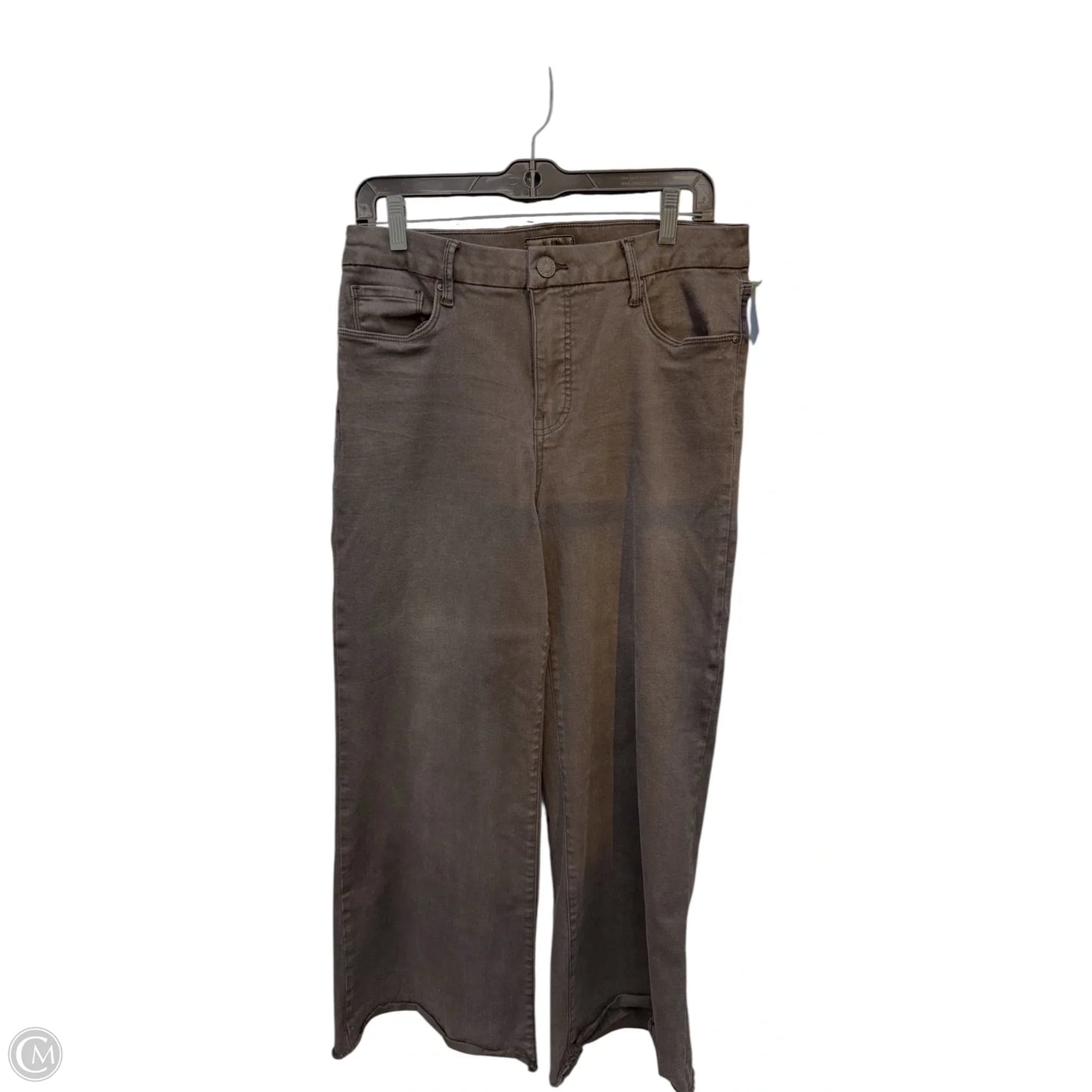 Jeans Straight By Kut In Black Denim, Size: 8