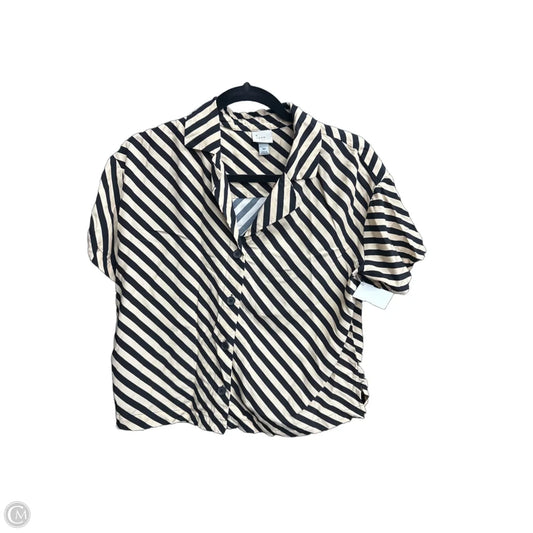 Top Short Sleeve By A New Day In Striped Pattern, Size: Xs