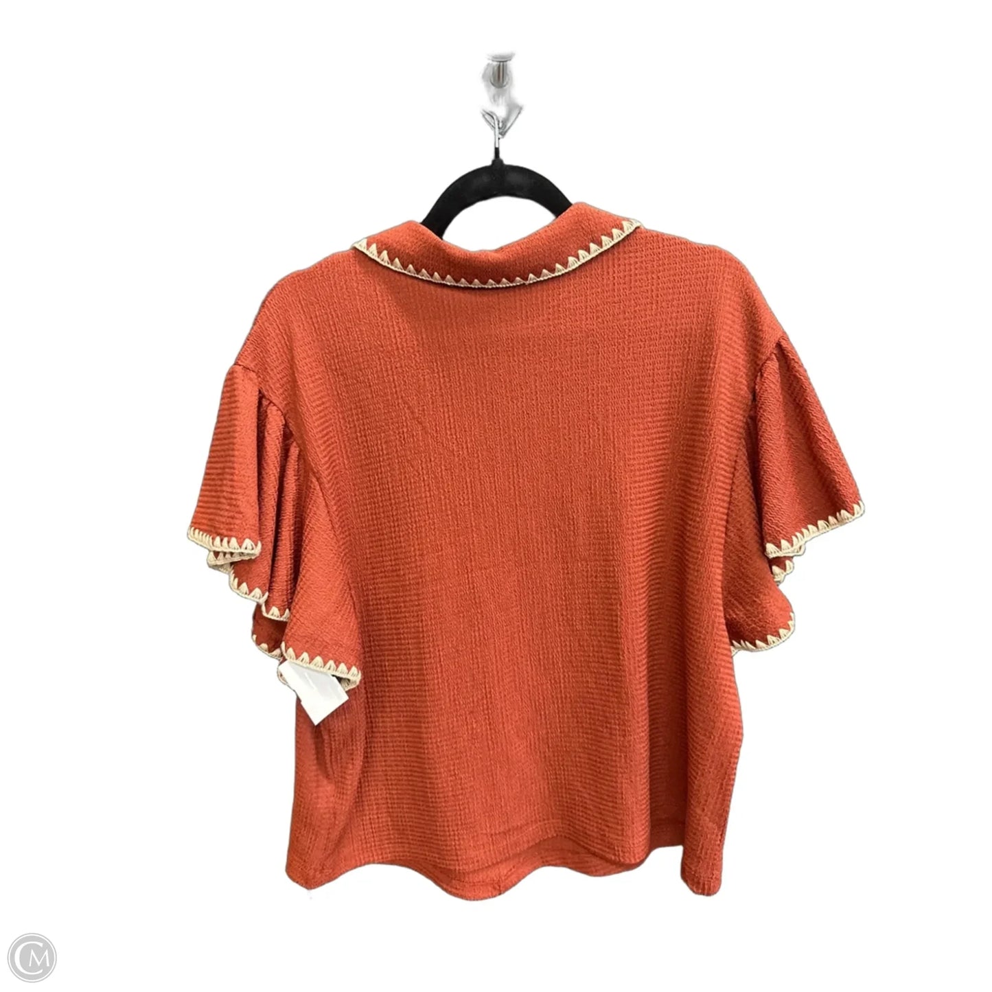Top Short Sleeve By Madison In Red & White, Size: Xl