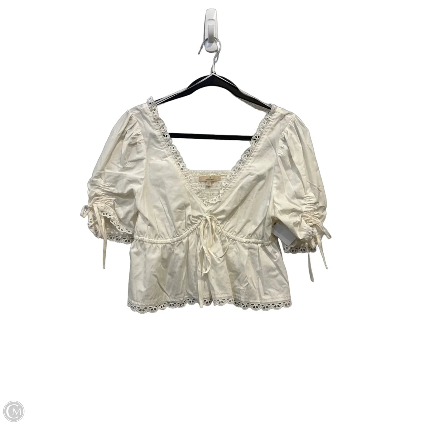 Top Short Sleeve By Chelsea And Violet In White, Size: S