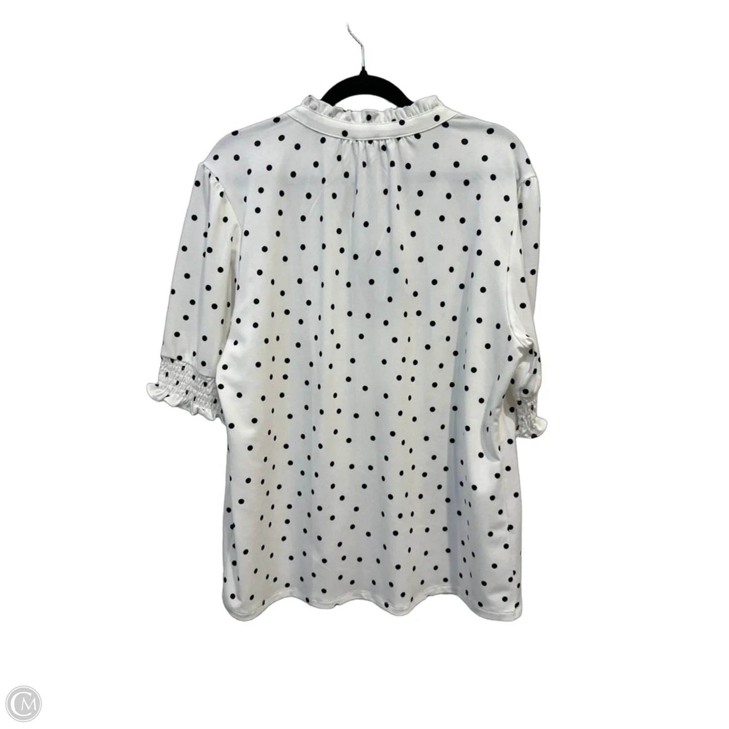 Top Short Sleeve By Adrianna Papell In Polkadot Pattern, Size: Xl