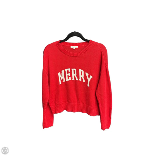 Sweater By Z Supply In Red, Size: Xs