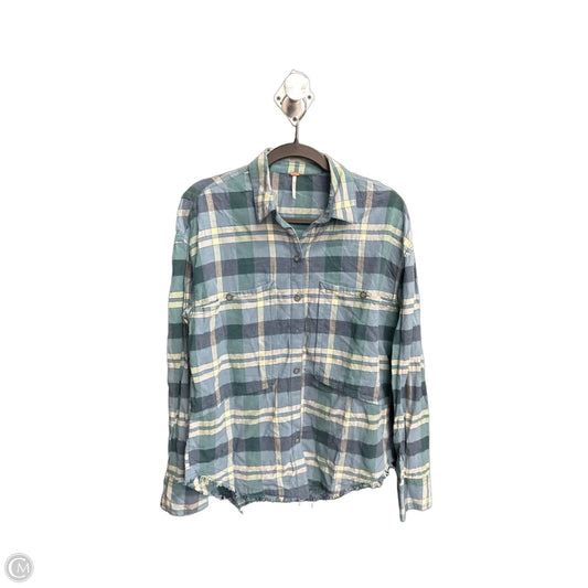 Top Long Sleeve By Free People In Plaid Pattern, Size: Xs