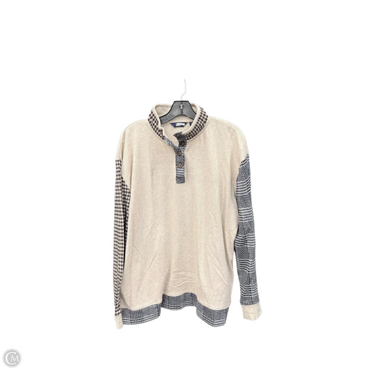Sweatshirt Collar By Lands End In Beige, Size: Xl